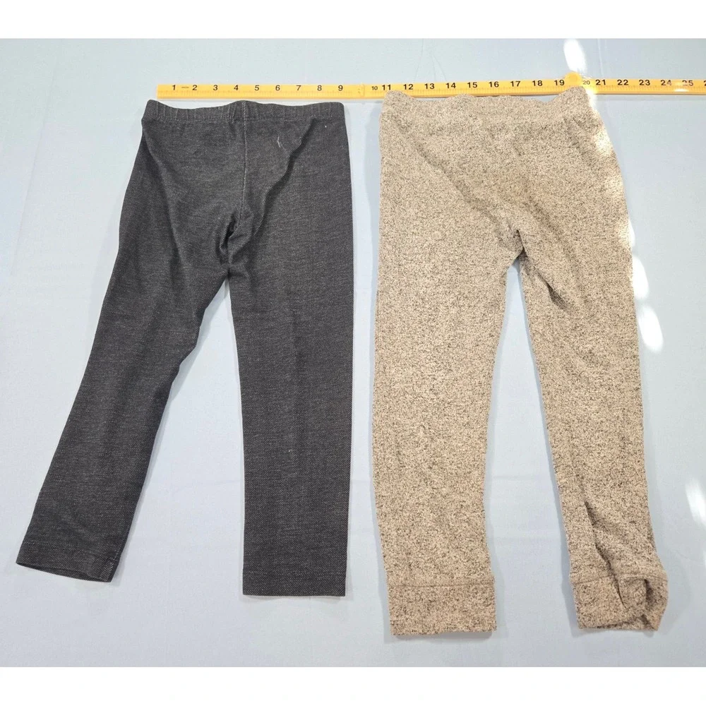 Cat & Jack Toddler Girls Leggings Pants Lot 6pc XS 4/5 4T 5T Pink Grey Black